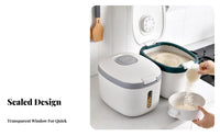 Moisture-Proof Rice Storage Bin Multi-Use Rice Storage Container Space-Saving Design for Countertop