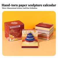 Souvenir Tear-Away Paper Sculpture Creative Gift 3D Art Memo Pad Multifunctional for Tourists, Collectors, Desk, Study Room, Bedroom