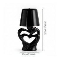 Decorative Heart-Embrace Table Lamp Compact Heart Shaped Table Lamp Ambient Light Cute for Nightstand