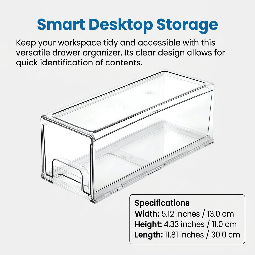 Storage Drawers and Versatile Storage Box for Office Desk, Home Organization Solution with Lid, Durable Boxes for Shelves, Desk Drawers for Students