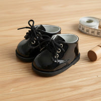 20cm Doll Footwear PU Leather Glossy Lace Design for Playtime