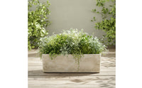 Slim Long Rectangular Planter Box Modern Ribbed Planter Stylish Trough Elegant for Windowsill, Balcony, Tabletop