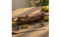 Tree Stump Ornament Realistic Log Section Textured Landscape Piece for Collectors
