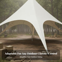 Long-Lasting 900D Material Multipoint Star Tent Large Capacity Outdoor Shelter Waterproof Event Canopy Water Resistant for Campground Owners, Businesses, Campsites, Camping, Resorts, Tourist Attractions