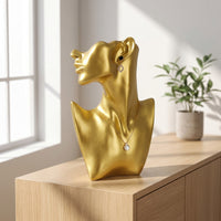 Modern Jewelry Display Bust Lightweight Necklace Display Bust Boutique Mannequin Head with Shoulders Sturdy for Retail Counter, Vanity