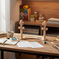 Beech Wood Embroidery Stand Stable Base Double Post Embroidery Stand Hands