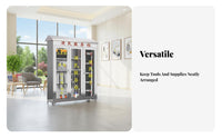 Rust Resistant Stainless Steel Service Cabinet Lockable Glass Door Emergency Cabinet Heavy Duty Community Convenience Station Large Capacity for Residents, Property Managers, Hospital, School, Office Building, Supermarket