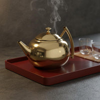 Stainless Steel Teapot Built Internal Mesh Strainer Teapot Easy to Clean Drinkware for Restaurant Owners