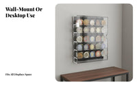 Acrylic Coin Display Case Versatile Wall Mounted Coin Rack Wall Mounted Display Shelf Large Capacity for Veterans, Man Cave