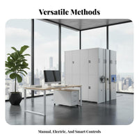 Intelligent Mobile Shelving System Space-Saving Design Movable Archive Cabinet Space-Efficient Storage Compact Filing Rack for Archivists, Librarians