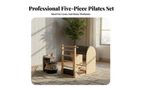 5 Pieces Pilates Reformer Luxury Reformer Set Multi-Level Adjustment 5 Piece Pilates Studio Equipment Fully Adjustable Luxury Reformer Reformer Combo