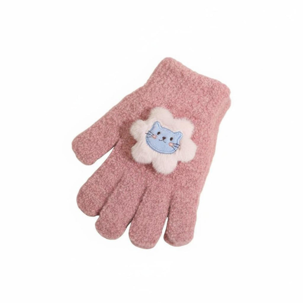 Soft & Comfortable children's Cartoon Gloves Thickened Full Finger Winter Gloves Windproof for Children 6-12, Students, School, Cycling