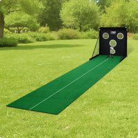 Golf Chipping and Putting Practice Portable Golf Practice Mat with Target Net Compact Practice Tool for Golfers, Beginners, Backyard, Garage