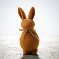 Easter Rabbit Ornament Handmade Fuzzy Rabbit Figure Rustic Allure for Desktop