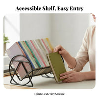 L-Shaped Bookend Space-Saving Book Holder Multi-Functional Desktop Organizer for Office Workers, Librarians, book rack, Study Room, Library