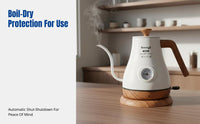 Electric Kettle, Stainless Steel Gooseneck, Precise Temperature Control, Keep Warm, Anti-Dry Protection