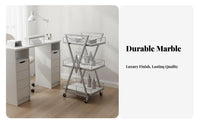 Mobile Beauty Cart Multifunctional Beauty Salon Storage Cart 360-Degree Rotating Casters Esthetician Trolley with Wheels for Barbershop