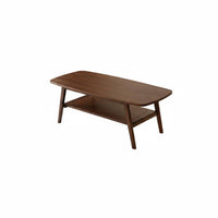 Minimalist Design 2-Tier Rectangular Coffee Table Spacious Tabletop Two-Tier Rectangular Table Sturdy and Long-Lasting Home Furniture Rounded Corners for Homeowners, Apartment Dwellers, Design Enthusiasts, Living Room, Balcony, Lounge Area