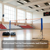Indoor Outdoor Use Portable Badminton Net Easy Assembly Foldable Badminton Net Set Lightweight Sports Equipment Long-Lasting Construction for Family, Beginners, Kids, Backyard, Training, Beach