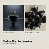 Thickened 220V Output Plug, Generator Accessory, US-Style
