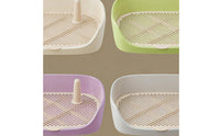 Easy to Clean Dog Potty Tray Keeps Paws Dry Indoor Dog Toilet Sturdy Puppy Toilet with Splash Guard for Small Dogs, Young Dogs, Apartment Living