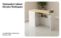 Spacious Desktop Simple Front Desk Table Multi-Functional Modern Front Desk Sturdy Construction Shop Payment Wrap Counter Scratch-Resistant for Receptionists, Business Owners, Restaurant, Boutique, Lobby, Away Ice
