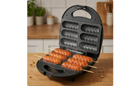 Six-Slot Hot Dogs Machine Easy Clean Electric GrillNo Frying Required Clamshell Grill
