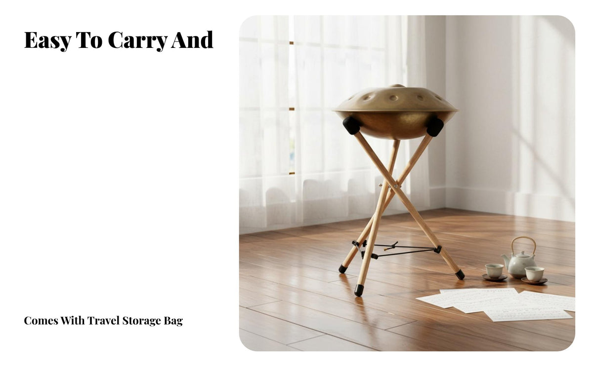 Handpan Stand Stable Triangular Structure Tongue Drum Bracket Solid for Home Practice, Performance, Studio