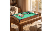 Tabletop Pool Table Space-Saving Tabletop Billiard Sturdy Table Toy for Kids, Family, Playroom, Indoor