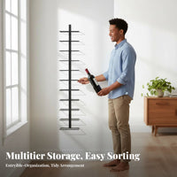 Vertical Vino Display Wall-Mounted Design Vertical Vino Rack Space-Saving Bottle Holder for Restaurant Owners, Homeowners, Dining Room, Under Stairs