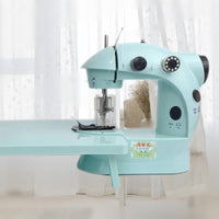 Mini Desktop Sewing Machine Top Thread Guide Tabletop Sewing Machine Home Appliance Electric Light Blue