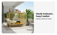 Optional Toilet Area personalizedizable Pet Fence Spacious Interior personalizedizable Wire Kennel Multi-Functional Dog Crate Easy to Clean for Cat Owners, Isolation, Indoors, Living Room, outsidedoors