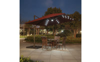 Offset Umbrella with Base Adjustable Cantilever Umbrella with Base Crank-Open for Homeowners, Backyard, Poolside, Garden
