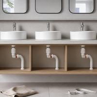 Basin Drain Pipe Kit with Telescopic Hose for Sinks and Laundry Tubs