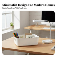Narrow Container with secure hold adaptable Clear Tote with secure holds for Students