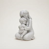 Stone-Look Mother and Son Figurine Home Decor Mother and Son Statue Sentimental Meaningful for Mothers, Art Collectors, Tabletop