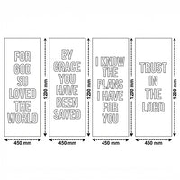 4 Pcs Easter Couplets Biblical Themes 'He Is Risen' Banner Easy to Install Easter Banner for Christians, Pastors, Prayer Room, Home