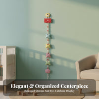 Space Saving Stuffed Toy Hanger Polyester Felt Lightweight Toy Storage Rope Wall Organizer