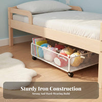 Flat Storage Drawer with casters Multi-Purpose Rolling Storage Drawer for Parents