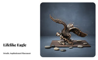 Spreading Extended Avian Figure Figurine Housewarming Gift Avian Figure Statue House Decoration Hand-Painted Patriotic Decor