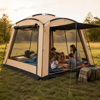 Outdoor Camping Tent for 6-8 People, Double Layer Sunscreen Rainproof, Thickened for Travel and Home Use