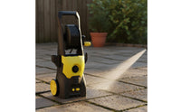 Powerful 1800W Engine High Pressure Washer Multiple Spray Nozzles Electric High Pressure Washer Long-Lasting Aluminum Pump Portable Car Washing Machine Easy Storage