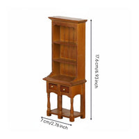 Dollhouse Bookcase Vintage Style Dollhouse Bookshelf Compact Size Mini Bookshelf for Model Scene