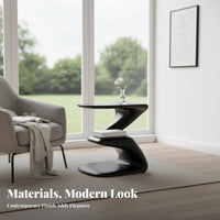 Multitier Storage S-Shaped Tiered Stand Space-Saving End Table Artistic Look Nightstand Modern & design for Apartment Dwellers, Design connoisseurs, homeowners, Small areas, Bedroom, Living Room, Balcony