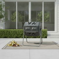 Metal Stand Vented Rotating Compost Bin Ventilated Octagonal Compost Tumbler