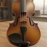 With Case 4/4 Violin Set Solid Wood Acoustic Violin Complete Accessory Pack Full Size Fiddle Kit Glossy Finish for Beginners, Students, Practice, Music Class