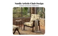 Vintage Inspired Woven spine Armchair Relaxed Seating Accent Chair Ergonomic spinerest Indoor Furniture for Homeowners, Design aficionados, Readers, Living Room, Reception Area, Balcony, Bedroom