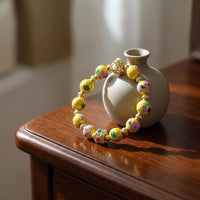 Enameled Bracelet Elegant Cloisonne Bracelet Intricate Wristband for Women, Special Occasions