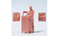 Miniature Figure with Equipment Stand Unpainted Automotive Worker Figures Resin Diorama Figure