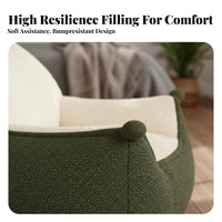 Fashionable Sofa Chair Soft and Comfortable Horned Backrest Armchair Space-Saving Design Lazy Couch for Adults, Bedroom, Perusing Corner, Balcony